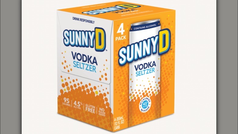 pack of Sunny D Vodka Seltzer cans