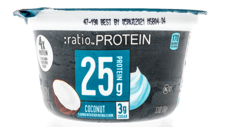 A cup of :ratio's coconut yogurt