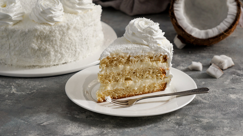 coconut cake slice