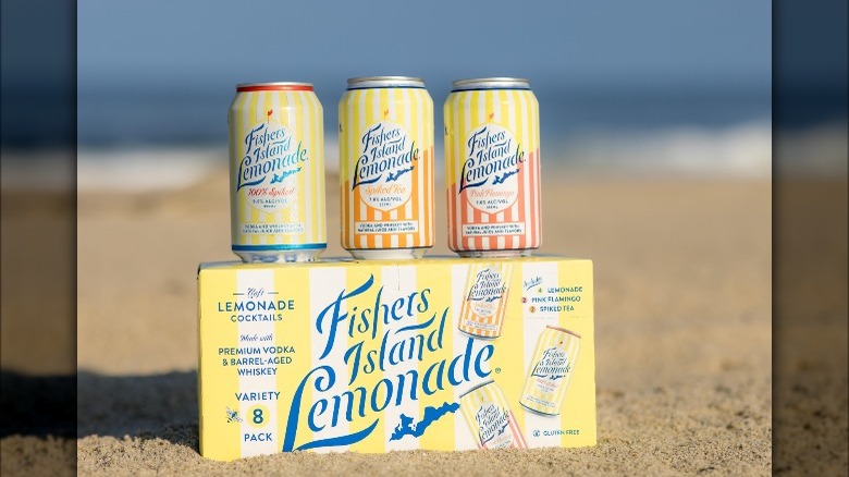 Fishers Island Lemonade tea cans