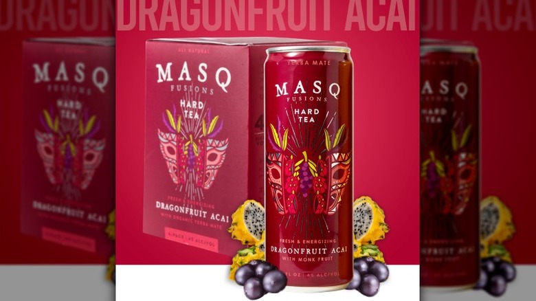 Masq Dragonfruit Acai hard tea 