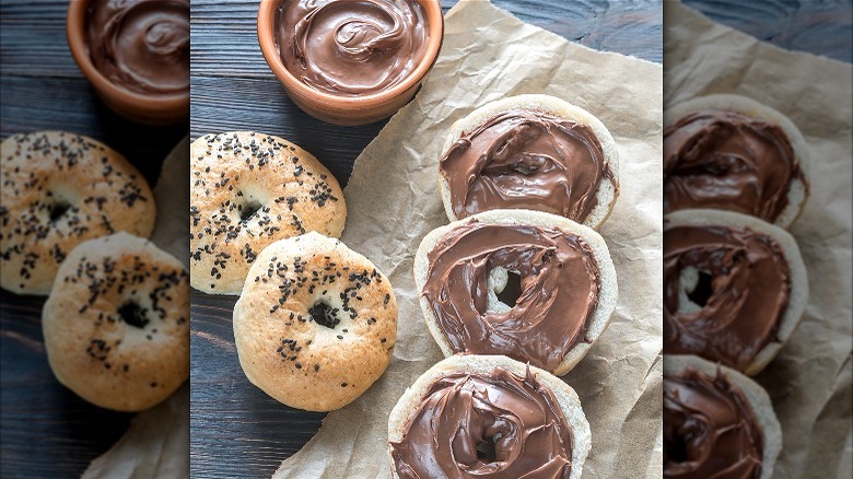 bagels with nutella