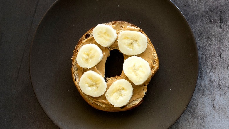 peanut butter banana bagel