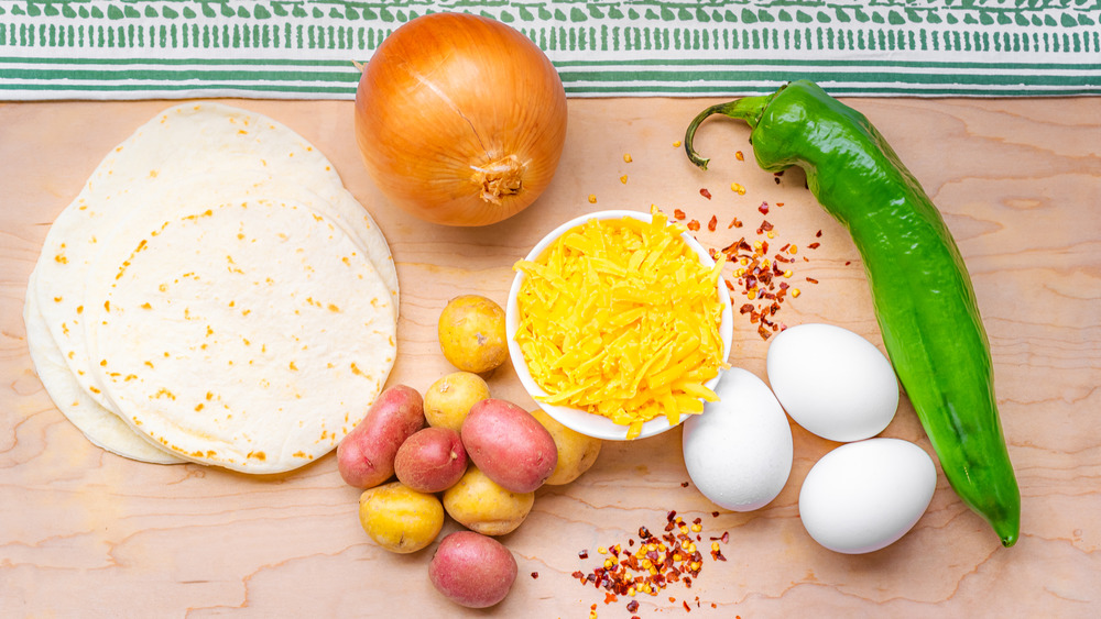 ingredients for breakfast tacos