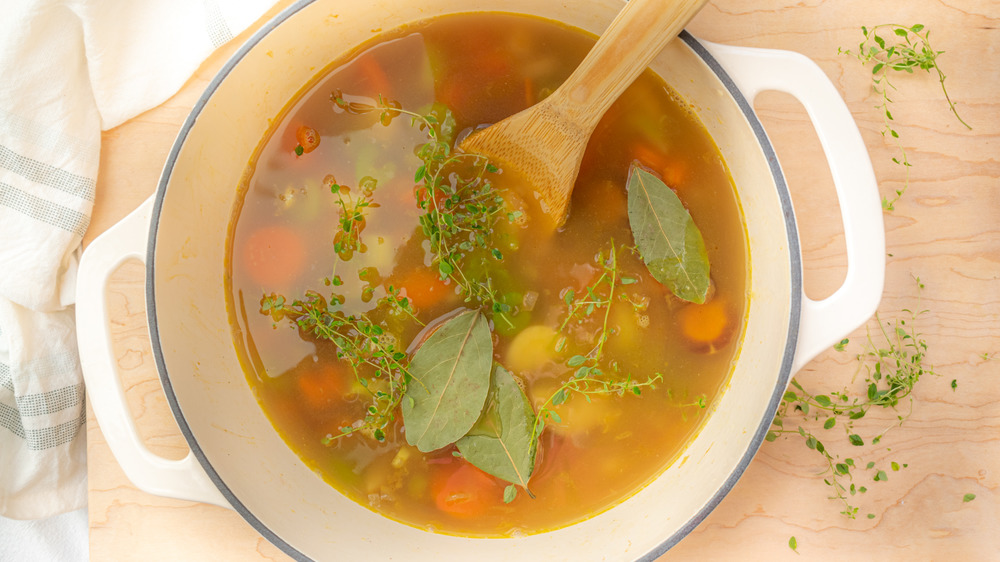 broth for 20-minute chicken noodle soup