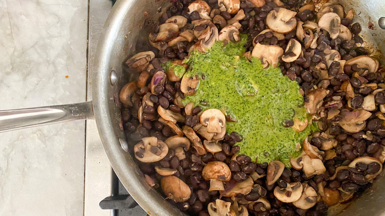 chimichurri beans mushrooms