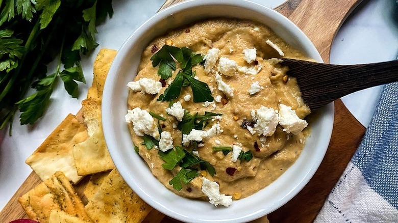 Baba ganoush in bowl