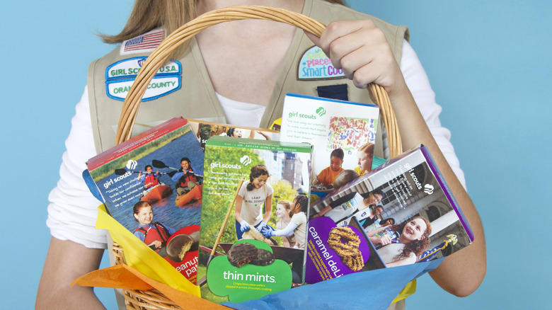 basket of Girl Scout Cookies