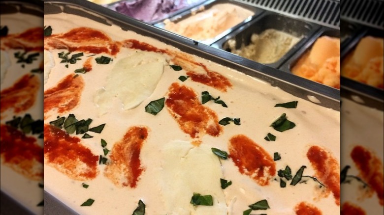 Margherita pizza ice cream