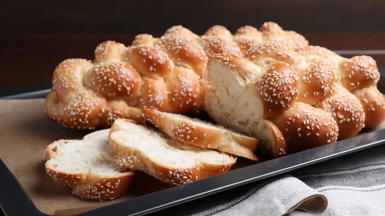 sesame-topped challah