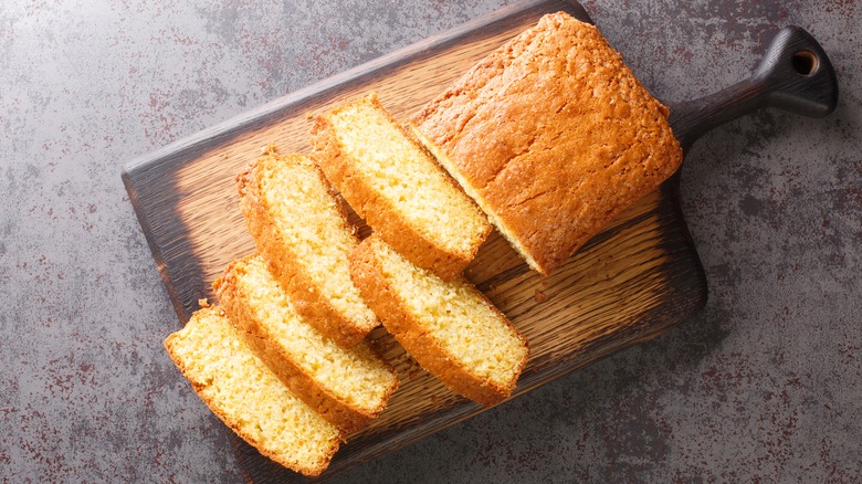 sliced loaf cake