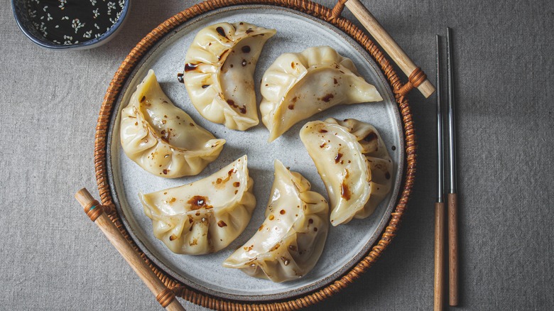 plate of dumplings