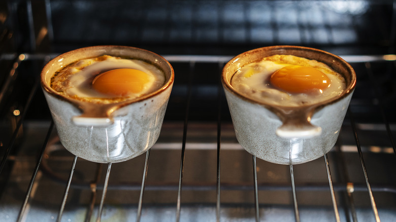 Eggs in an oven