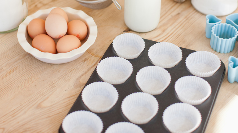 Eggs and a muffin tin