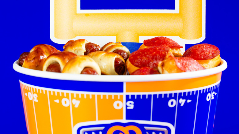 Auntie Anne's football bucket