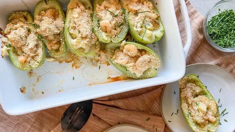 Cajun-stuffed mirliton squash