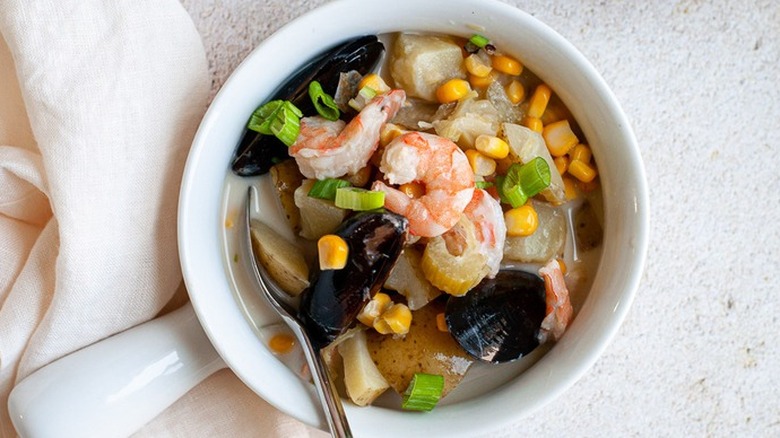 slow-cooker seafood chowder