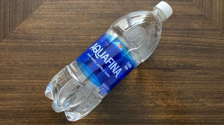 bottle of Aquafina water