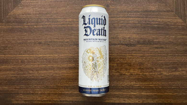 can of Liquid Death water