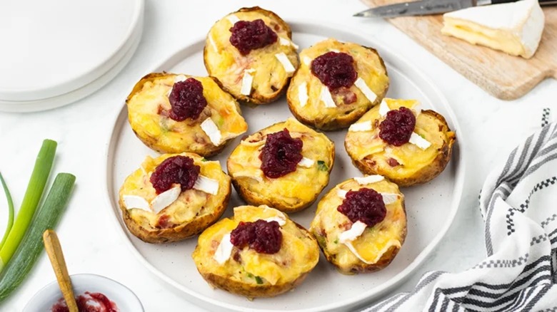 potato skins with bacon and brie