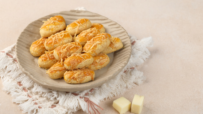 Cheese covered cookies