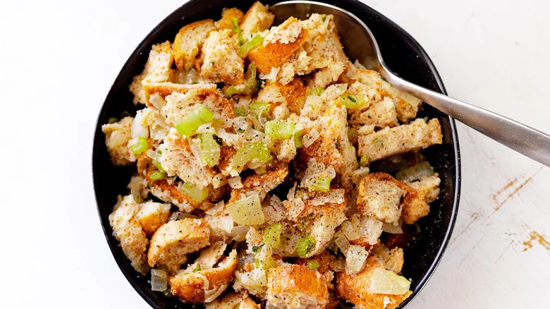 bowl of stuffing