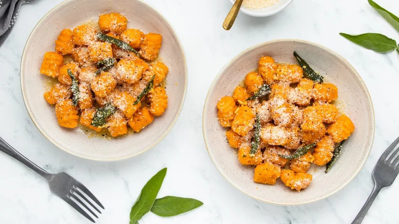 sweet potato gnocchi in bowl