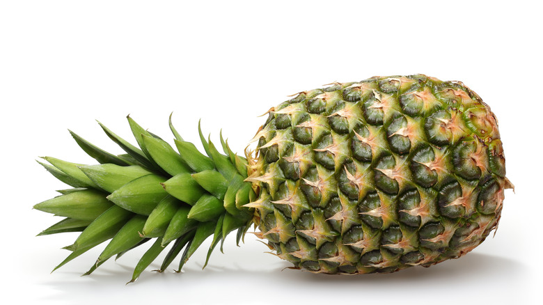 Pineapple on its side