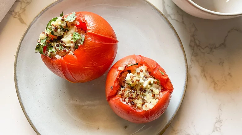 Stuffed tomatoes with cheese