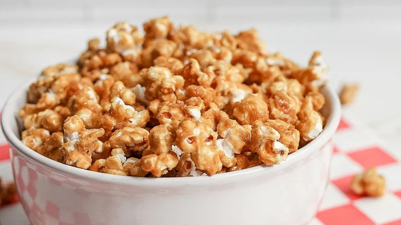 Bowl of caramel corn