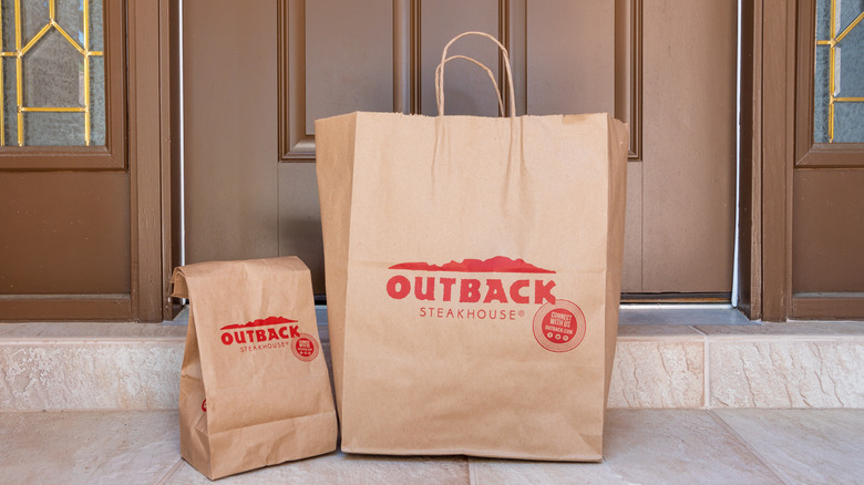 Outback Steakhouse takeout bags