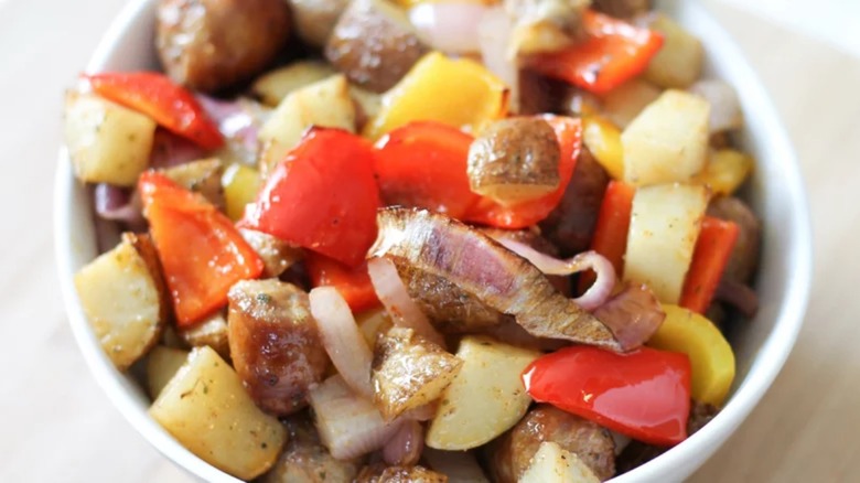 Sausage and potatoes