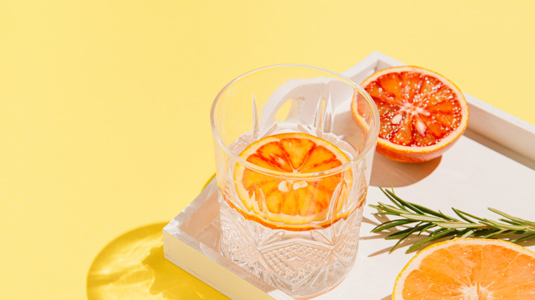 orange and rosemary water