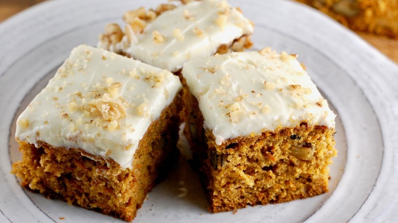 Slices of carrot Cake