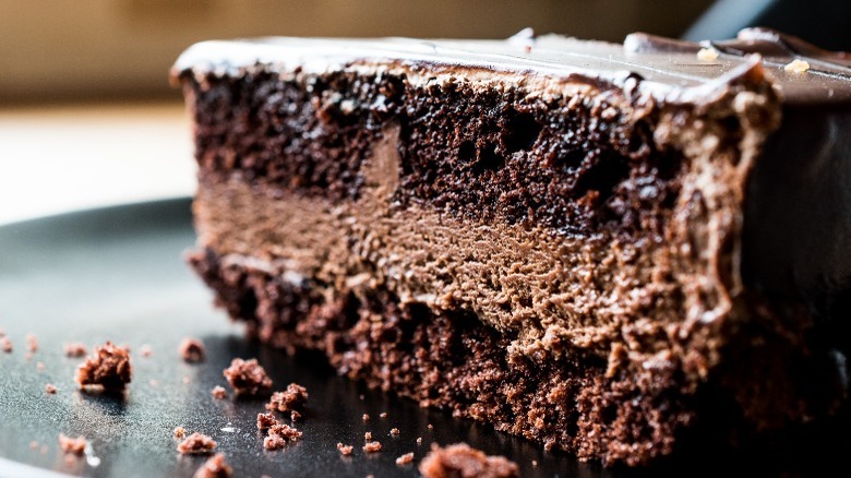 Slice of Devil's Food Cake