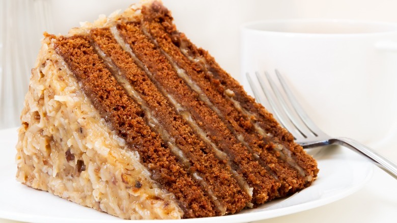 Slice of German Chocolate Cake