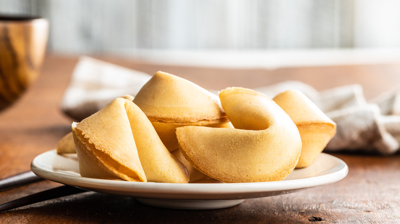 Fortune Cookies on plate 