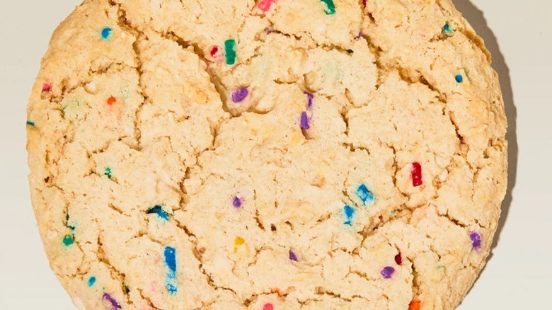 Close-up of Funfetti cookie