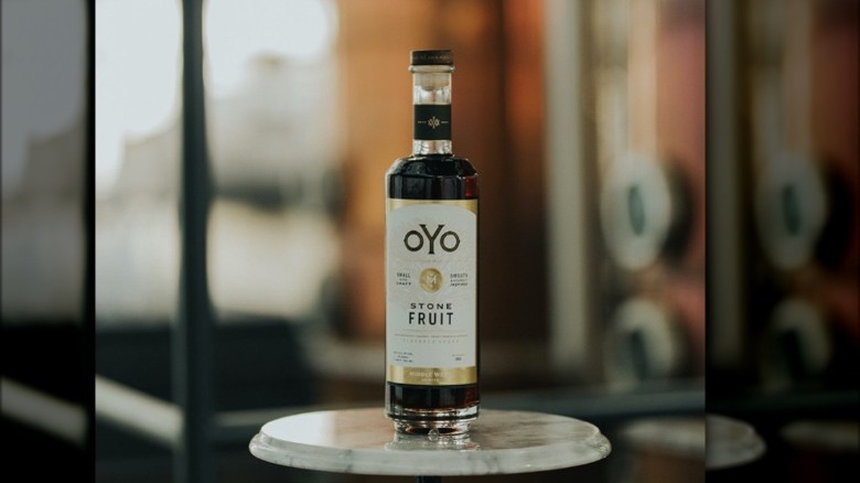 OYO Stone Fruit vodka bottle