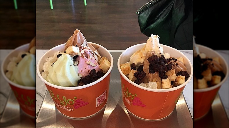 Two Sweet Yo's frozen yogurt cups