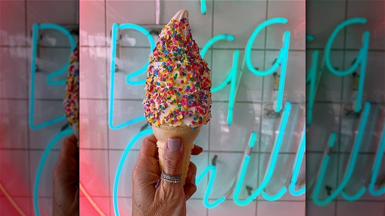 The Bigg Chill frozen yogurt cone