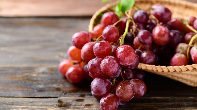 Red grapes