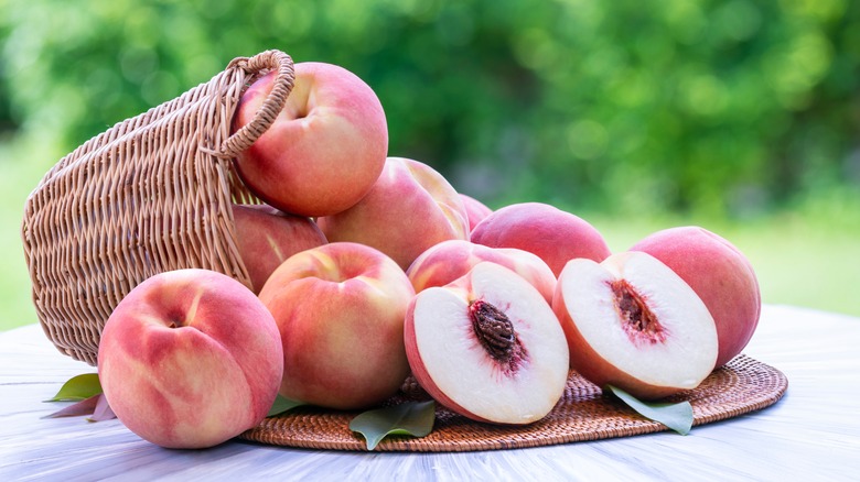 Basket of peaches