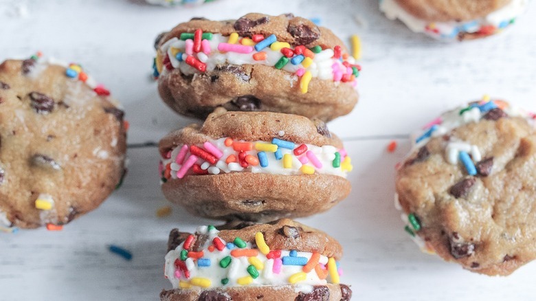 ice cream sandwiches with sprinkles