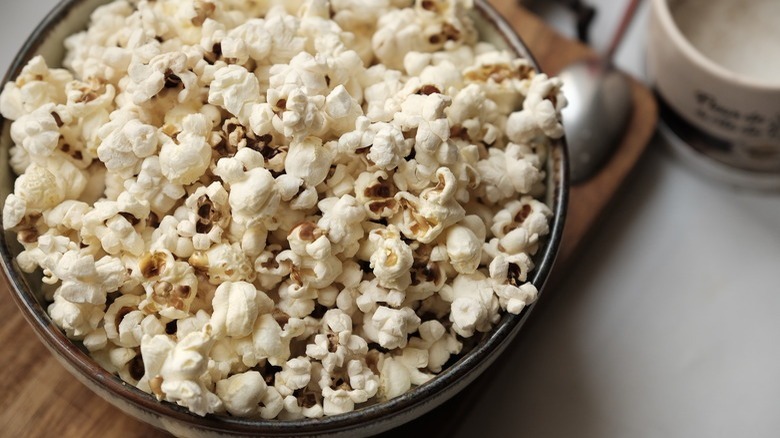 popcorn in serving bowl