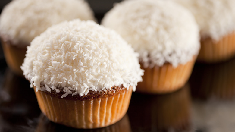 Coconut topped cupcakes