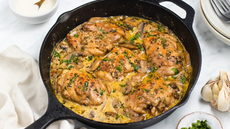 Skillet Mushroom Chicken 