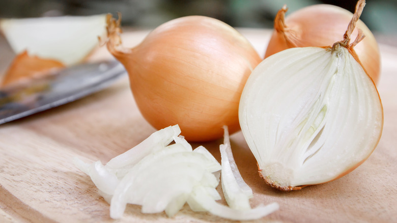 onion cut in half