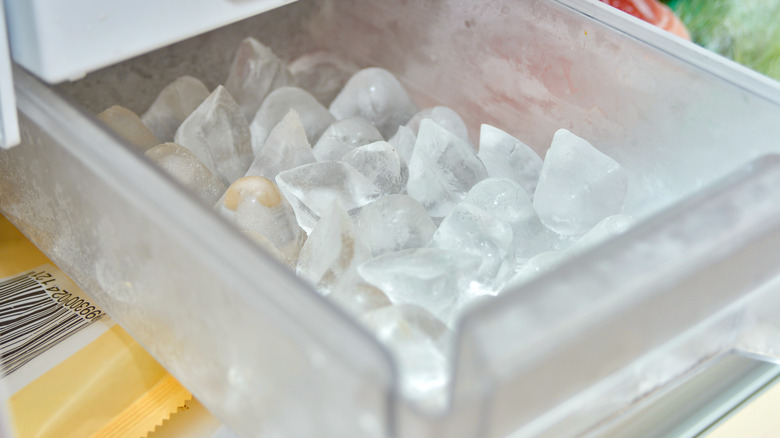 ice drawer in freezer