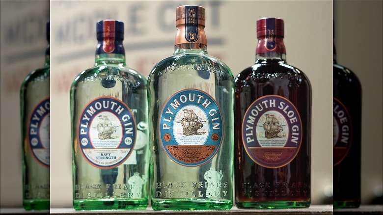 Plymouth Gin bottles